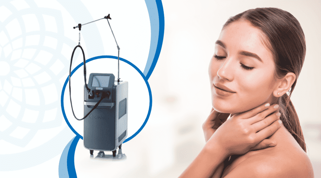 donna e macchinario per pacchetti epilazione laser radiologica romana epilazione laser ed estetica